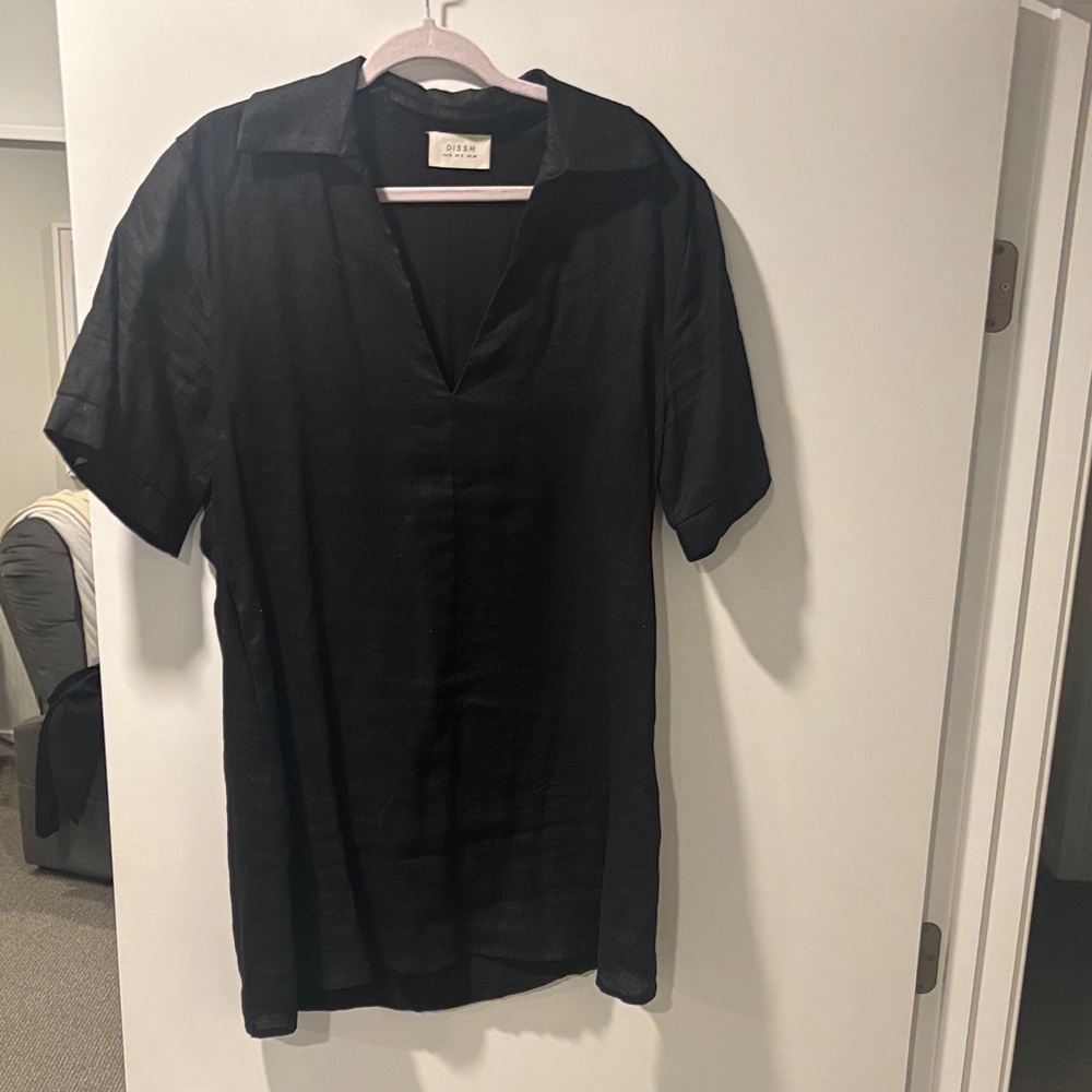 Dissh Black Short Sleeve Dress